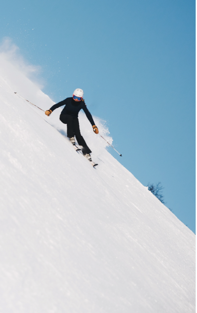 Fiori second home owner skiing like a local at Deer Valley Resort, enjoying world-class slopes and breathtaking mountain views.